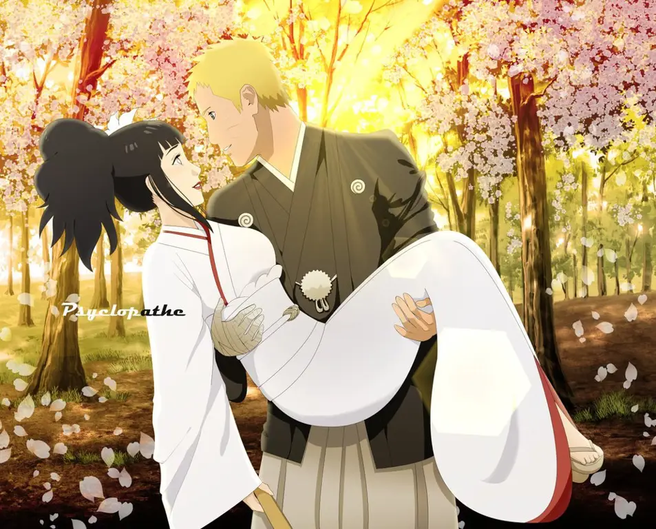 Gambar pernikahan Hinata Hyuga dan Naruto Uzumaki