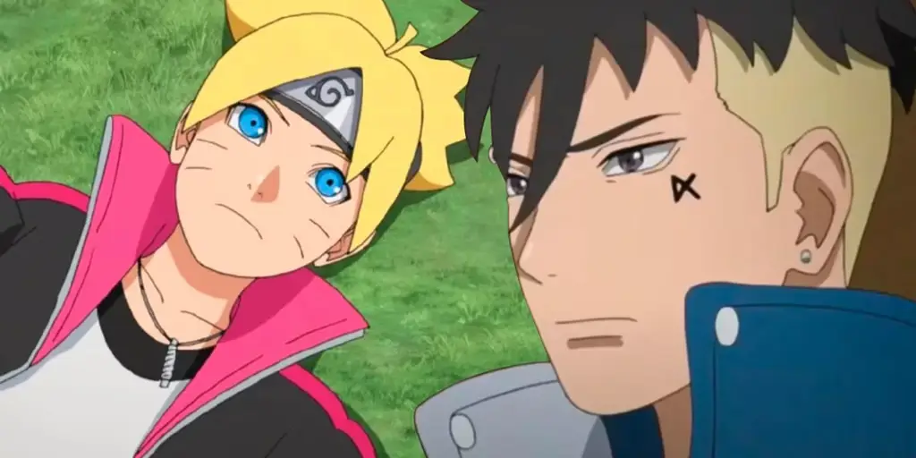 Boruto dan Kawaki menunjukkan persahabatan