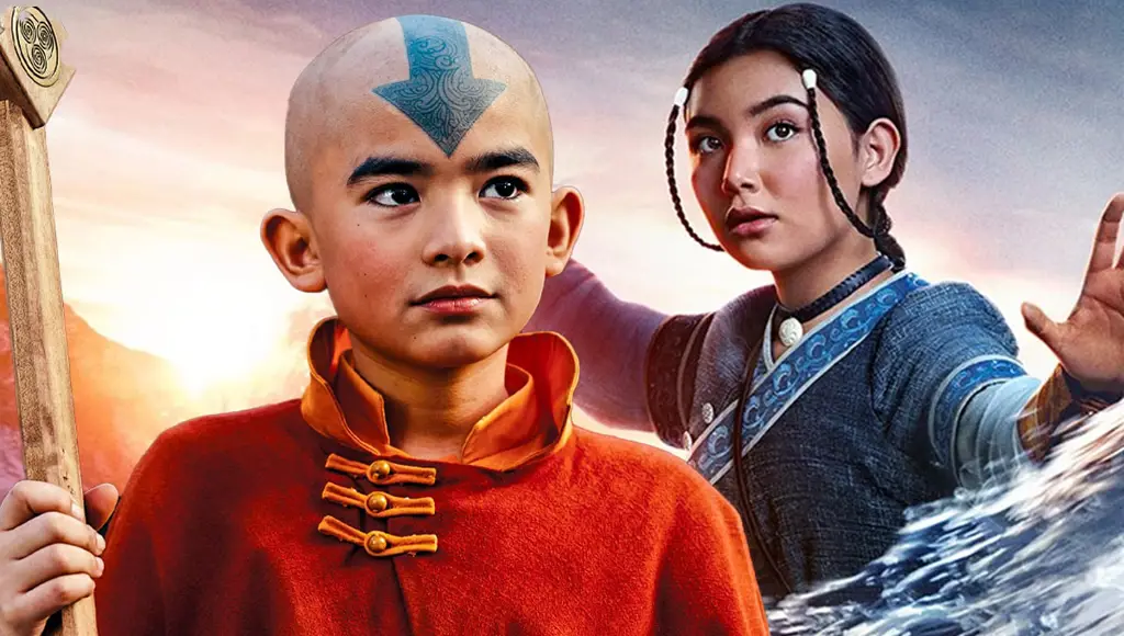 Katara dan Aang dalam Avatar: The Last Airbender