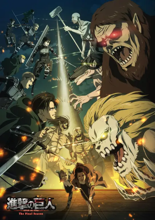 Adegan pertempuran dalam Shingeki no Kyojin Season 2