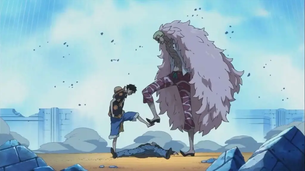 Luffy dan Doflamingo bertarung sengit dalam One Piece Episode 729