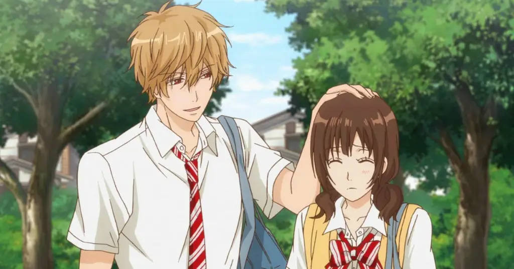 Momen Romantis di Sekolah Gambar adegan romantis di sekolah anime