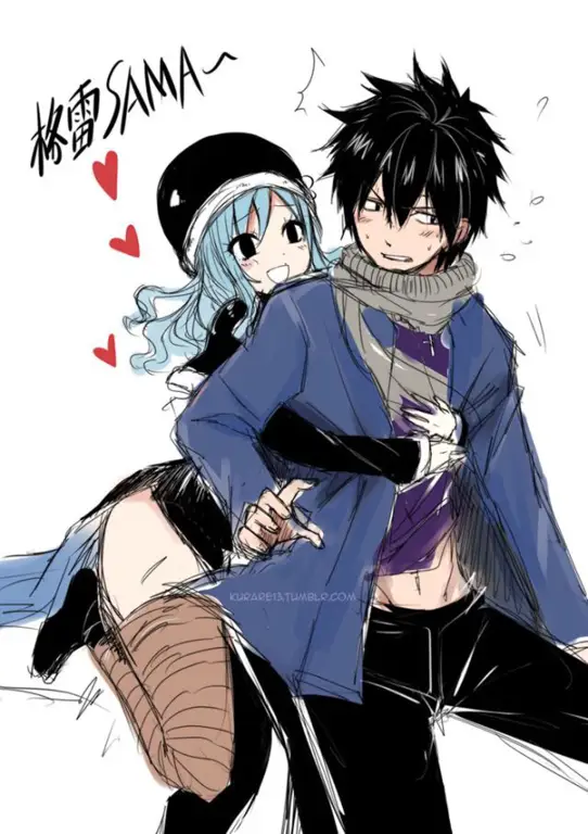 Gambar romantis Grey dan Juvia