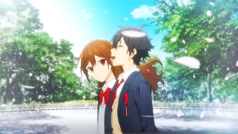 Gambar adegan anime Horimiya yang romantis