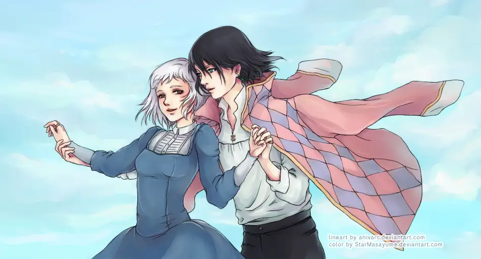 Adegan Howl dan Sophie di Howl's Moving Castle