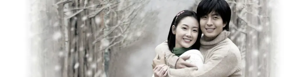 Adegan romantis dari drama Winter Sonata