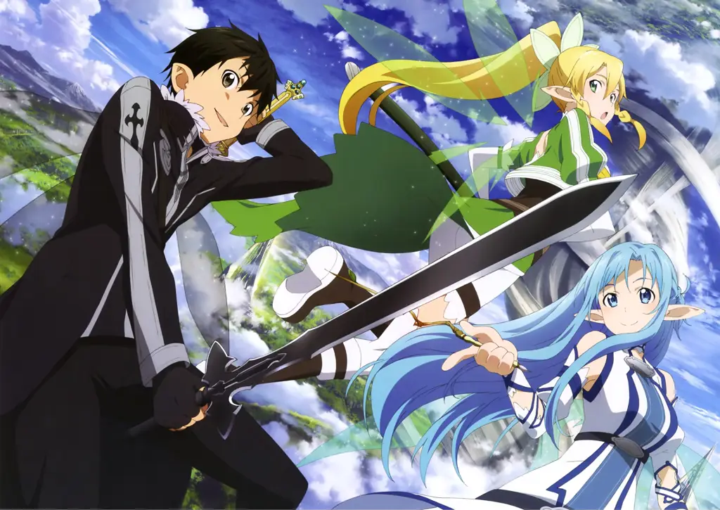 Kirito dan Asuna dalam Sword Art Online season 2