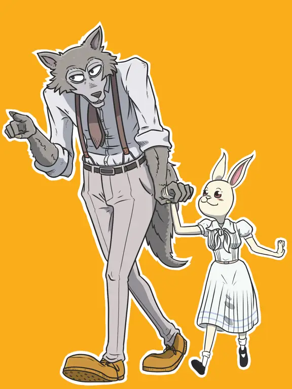 Legoshi dan Haru dalam Beastars