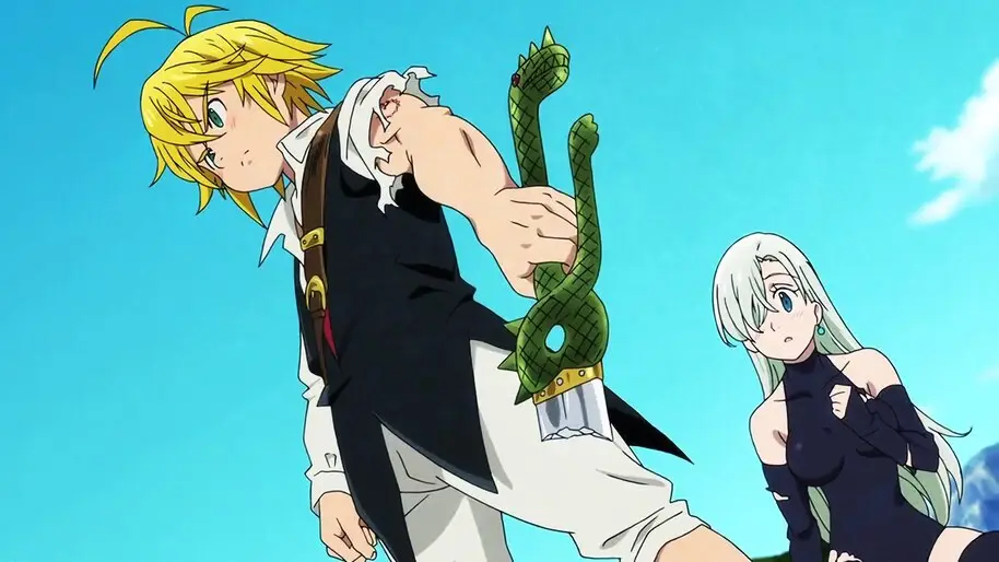 Gambar Meliodas dan Elizabeth dari Nanatsu no Taizai