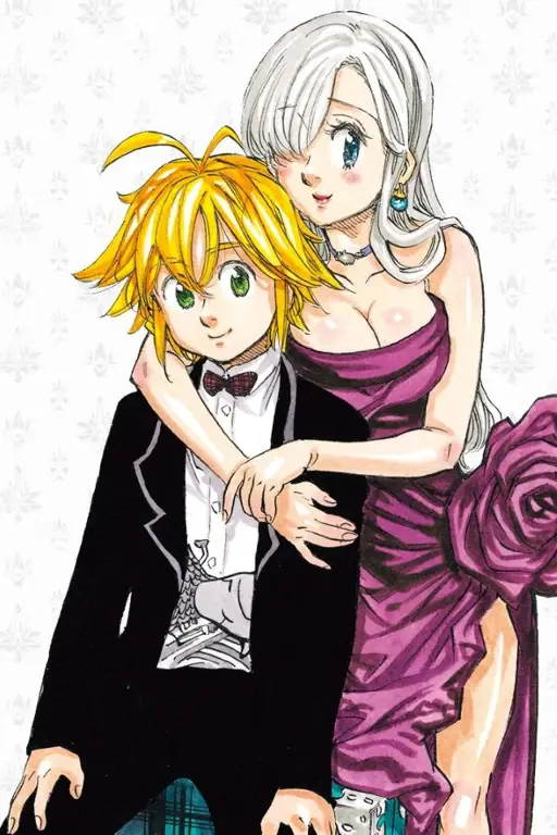 Gambar Meliodas dan Elizabeth