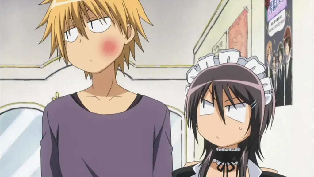 Gambar Misaki Ayuzawa dan Usui Takumi dari anime Kaichou wa Maid Sama