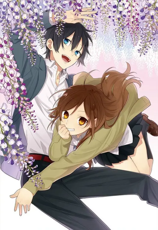 Gambar Miyamura dan Hori dalam anime Horimiya