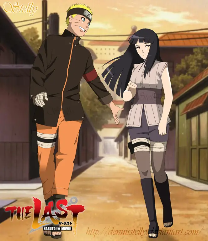 Naruto dan Hinata dalam adegan romantis