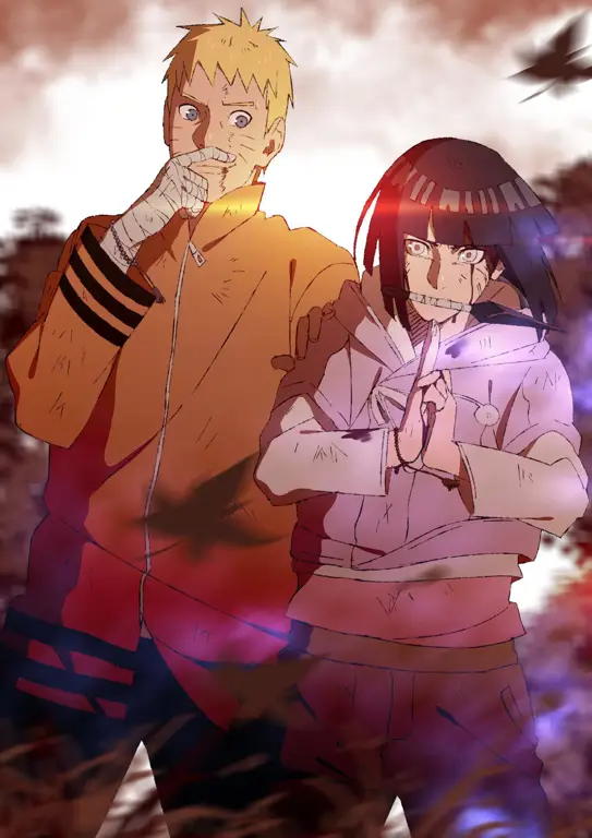 Naruto dan Hinata dalam film Naruto The Last Movie