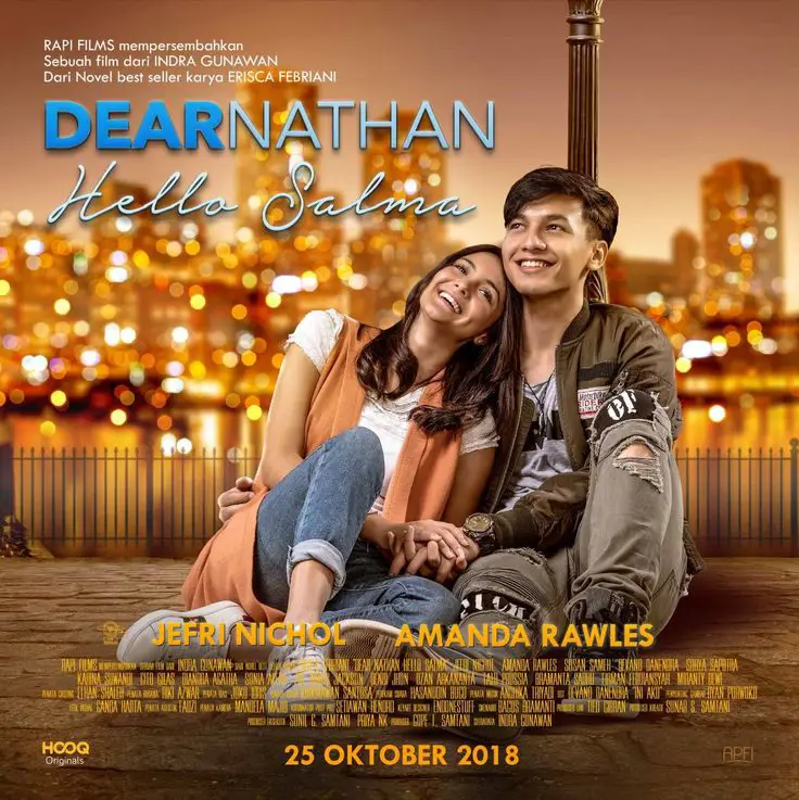 Adegan Nathan dan Salma dalam serial Dear Nathan