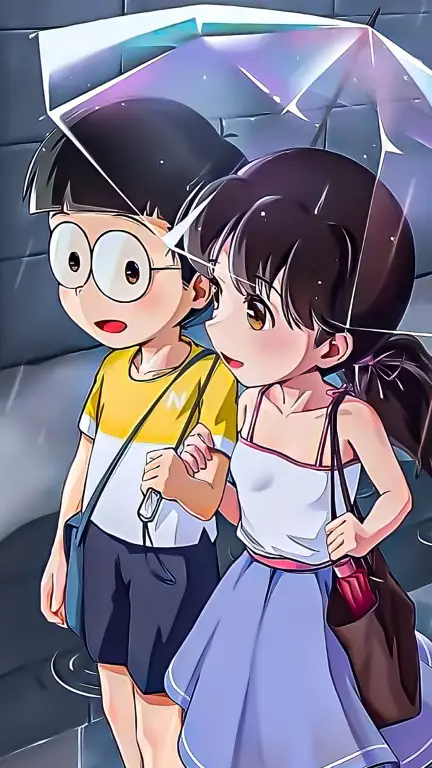 Nobita dan Shizuka dalam film Doraemon Stand By Me 2