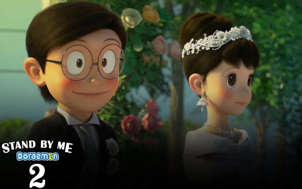 Nobita dan Shizuka dalam film Stand By Me Doraemon 2