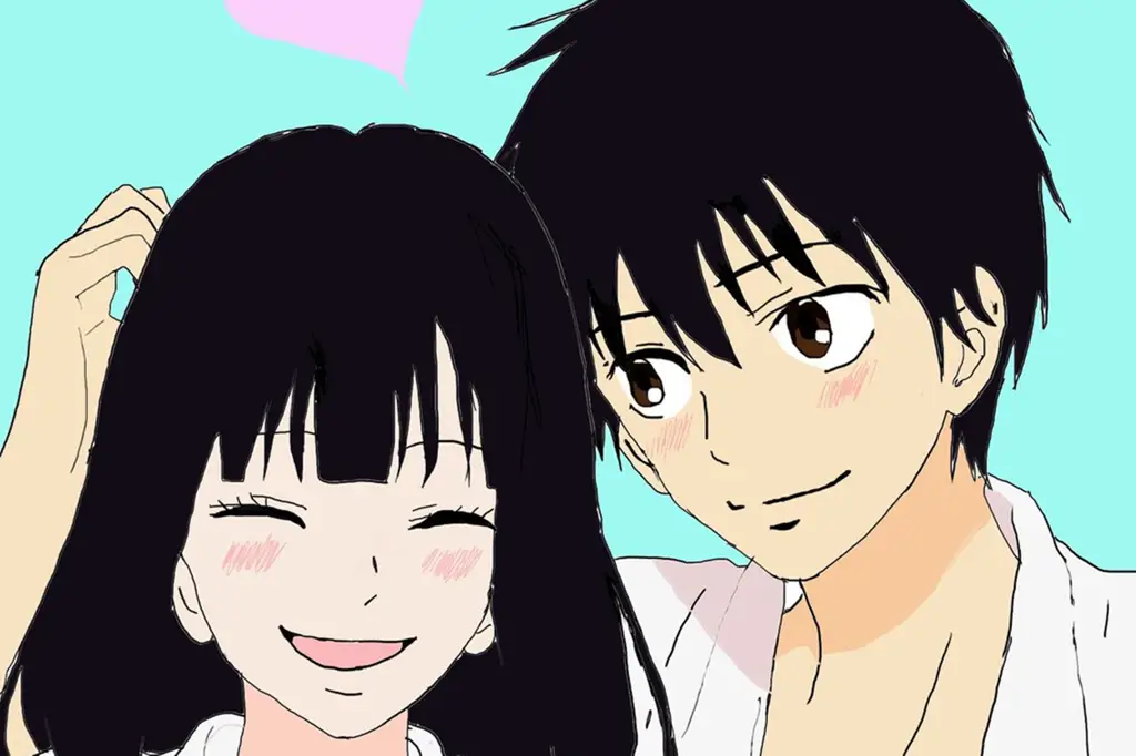 Gambar Sawako dan Kazehaya dari anime Kimi ni Todoke