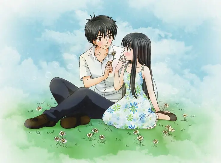 Sawako dan Shota dalam anime Kimi no Todoke