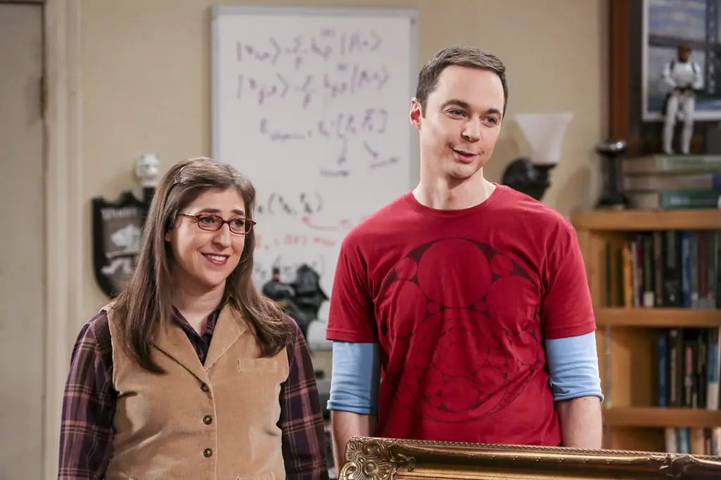 Sheldon dan Amy dalam sebuah adegan di Big Bang Theory Season 7 Episode 15