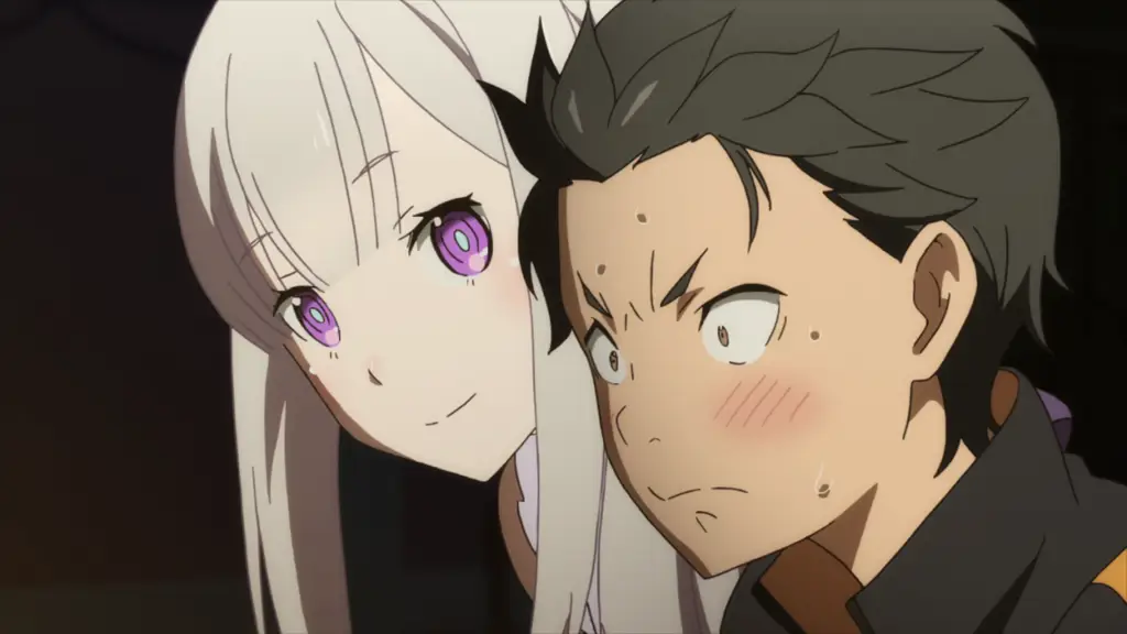 Subaru dan Emilia dalam Re:Zero season 2