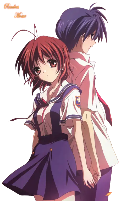 Gambar Tomoya dan Nagisa dari Clannad