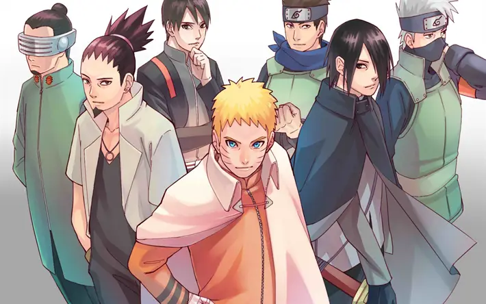 Karakter Naruto menonton anime bersama-sama