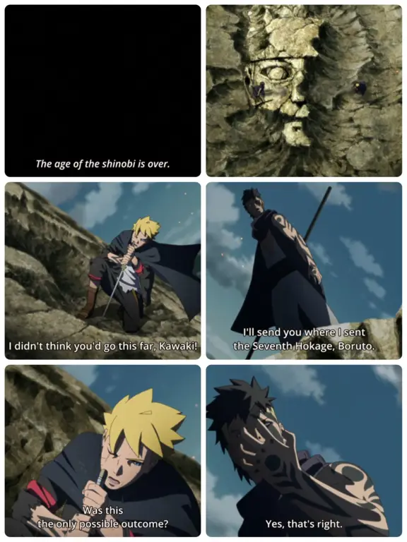Momen seru dalam anime Boruto Adegan anime Boruto yang menegangkan