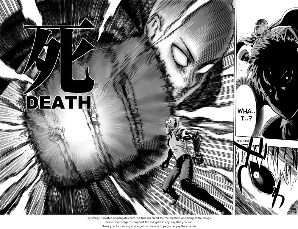 Panel manga One Punch Man yang menegangkan