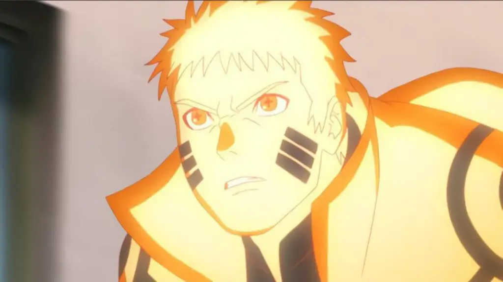 Screenshot adegan menegangkan dari Boruto episode 215