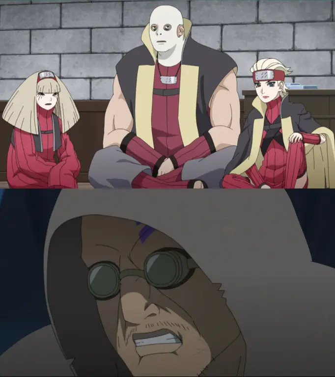 Screenshot adegan menegangkan dari Boruto episode 47