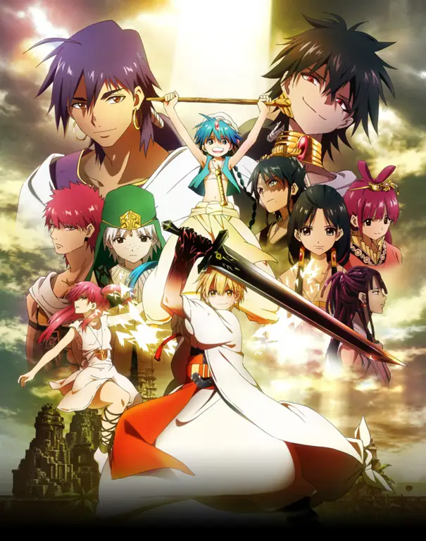 Gambar Morgiana sedang bertarung dalam Magi: The Labyrinth of Magic Season 2