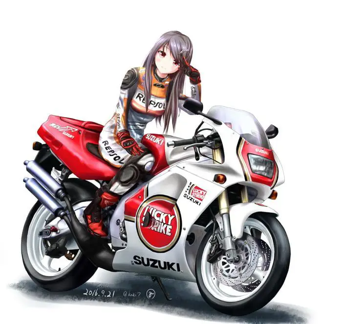 Contoh motor anime dengan modifikasi kustom yang unik