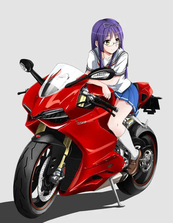 Ilustrasi motor-motor keren dalam anime Bakuon!