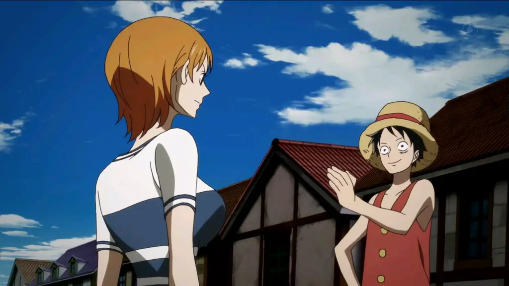 Nami menggunakan kemampuan navigasinya Nami dalam One Piece episode 11