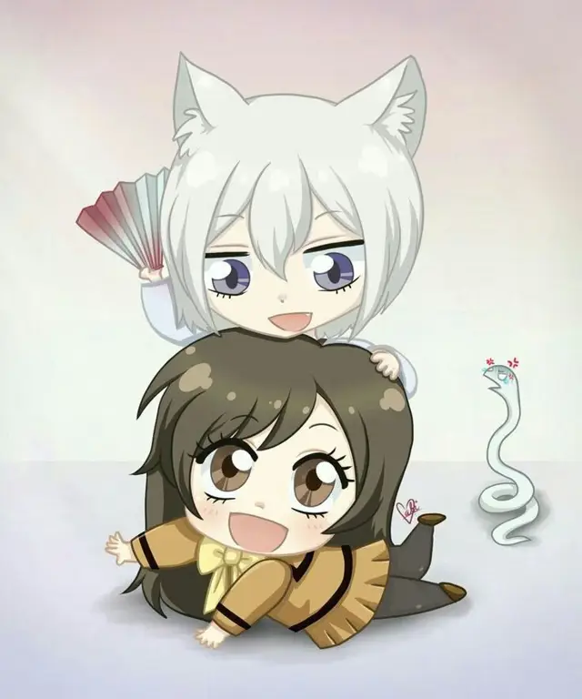 Gambar Nanami dan Tomoe dalam anime Kamisama Hajimemashita