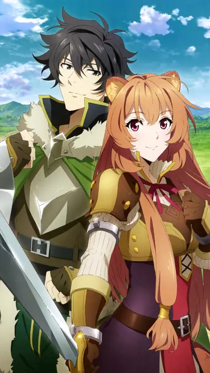 Naofumi dan Raphtalia dari Tate no Yuusha no Nariagari