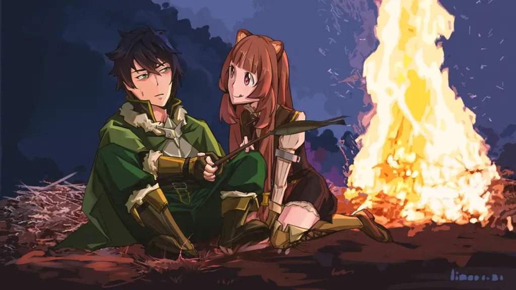 Naofumi dan Raphtalia dalam Tate no Yuusha no Nariagari