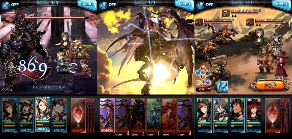 Cuplikan gameplay Granblue Fantasy yang menampilkan Naru