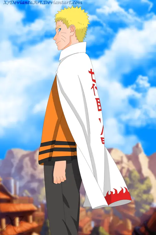 Gambar Naruto sebagai Hokage