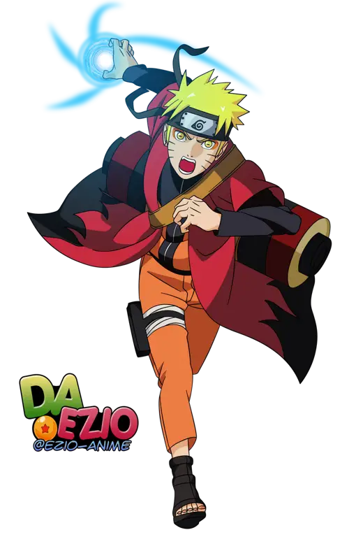 Gambar Naruto menggunakan Sage Mode