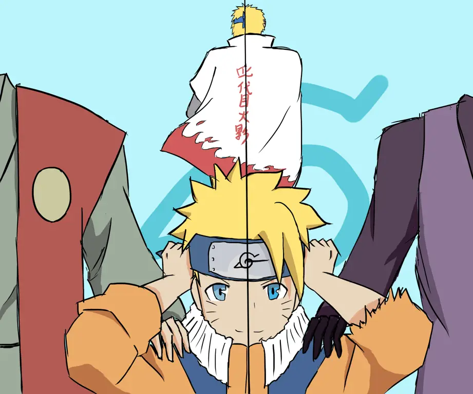 Gambar Naruto dan Boruto bersama