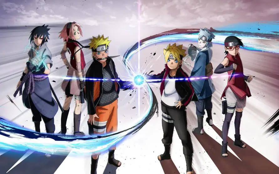 Gambar Naruto dan Boruto bersama