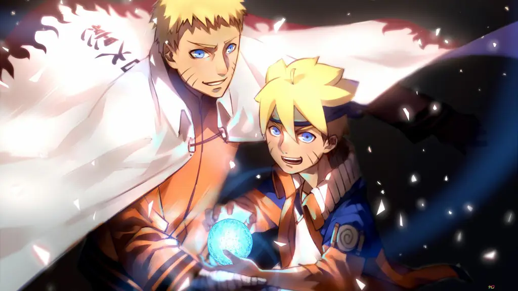 Gambar Naruto dan Boruto bersama