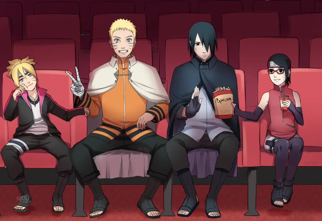 Gambar Naruto dan Boruto bersama