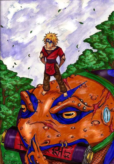 Gambar Naruto bersama Gamakichi