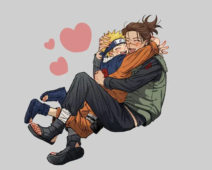 Naruto kecil dan Iruka Sensei