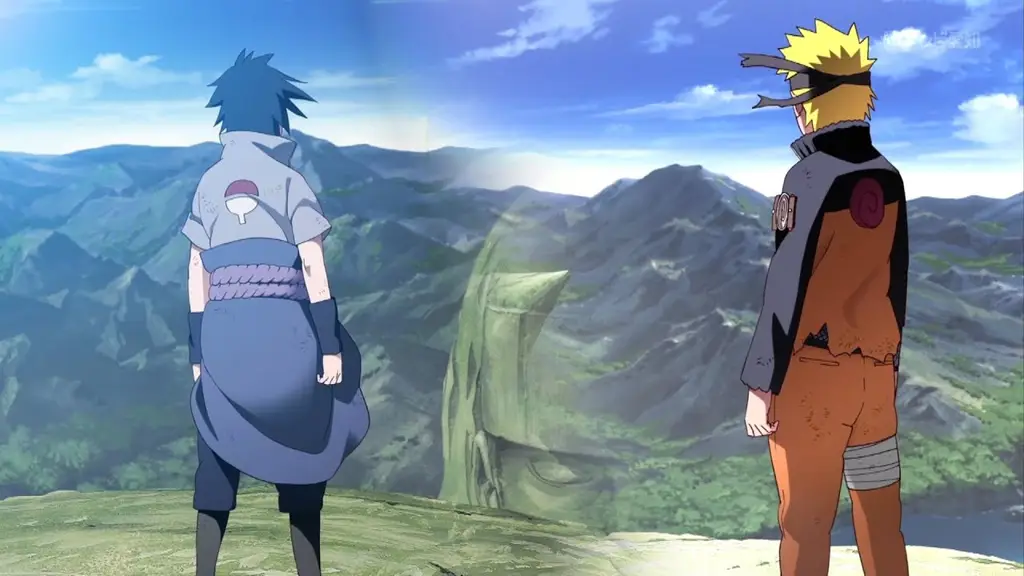 Naruto dan Sasuke sedang berlatih bersama