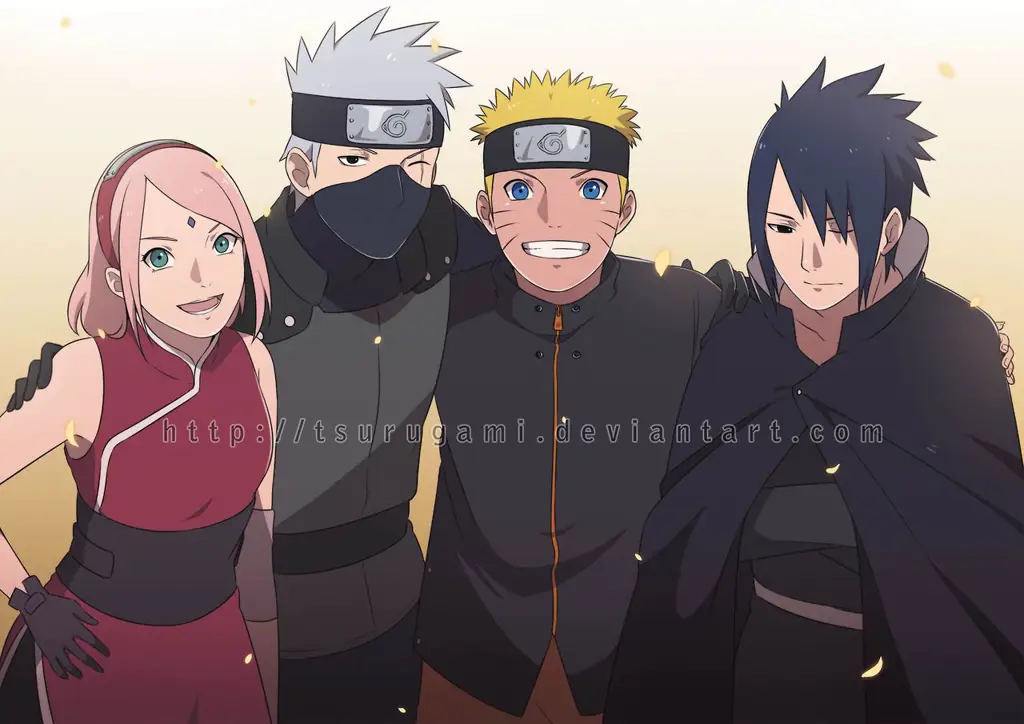 Gambar Naruto dan Sasuke sedang bertarung