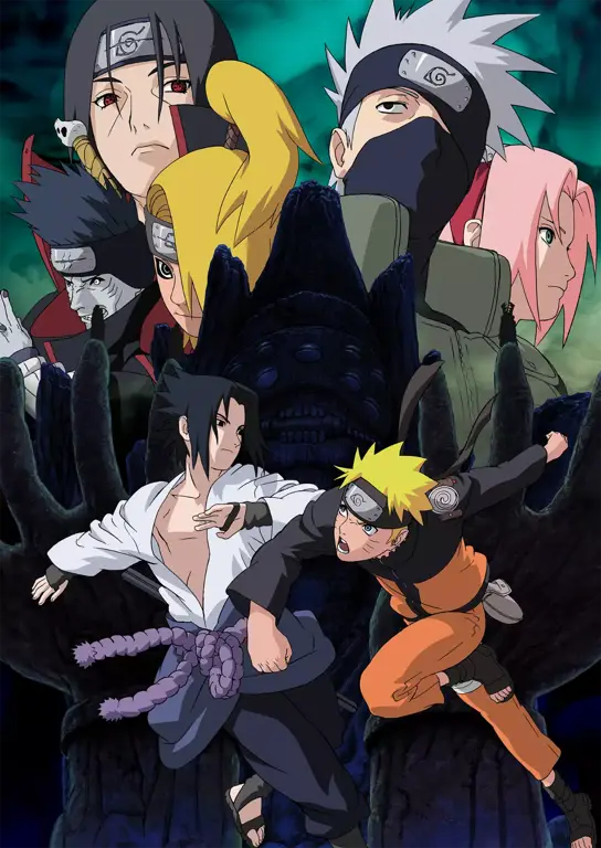 Naruto dan Tim 7 dalam Aksi Gambar cuplikan Naruto Shippuden episode 10